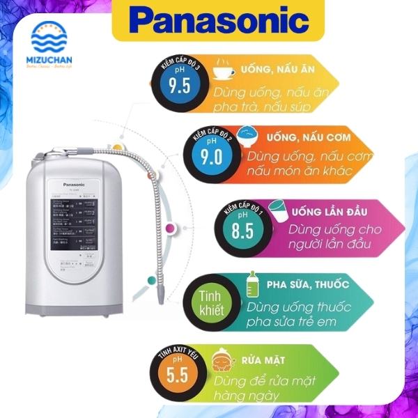 may-loc-nuoc-ion-kiem-panasonic-tk-as45-01 Máy Lọc Nước Ion Kiềm Panasonic TK-AS45 5 Chế Độ Nước